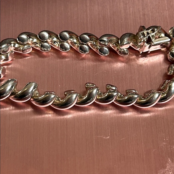Sterling Silver 925 Italy 7.5 Chain Bracelet - Picture 2 of 7